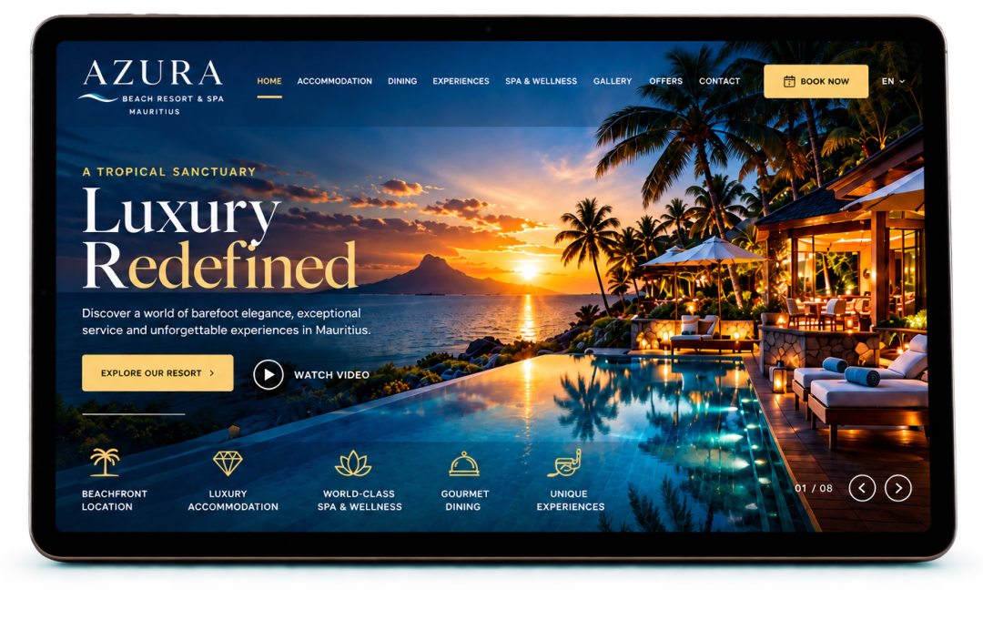 1. Azura Resort Website on Tablet-final