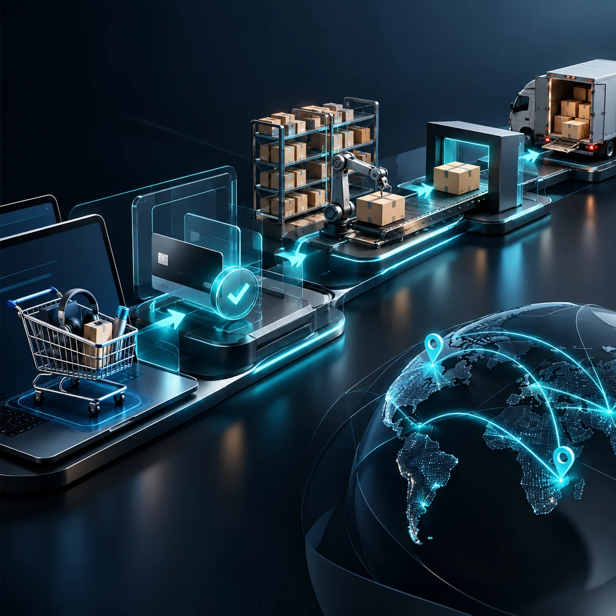 Automated order fulfillment and shipping workflow