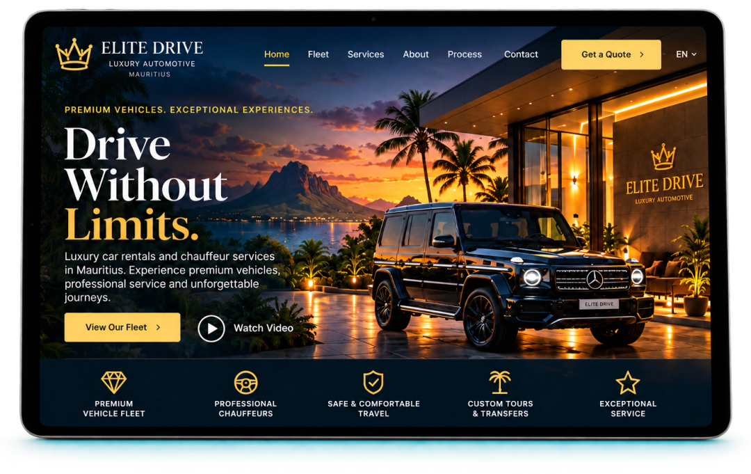 9. Elite Drive Luxury Automotive Homepage-final