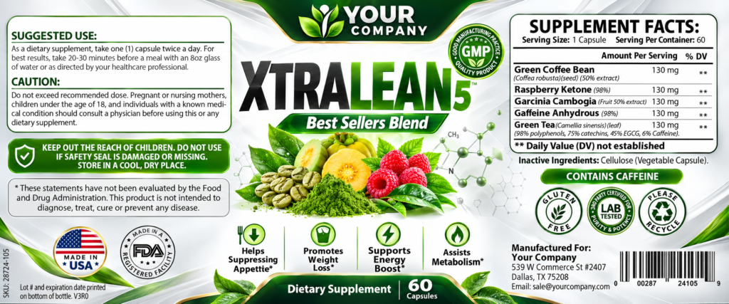 Best Sellers Blend Supplement Label – Classic & Elegant Design