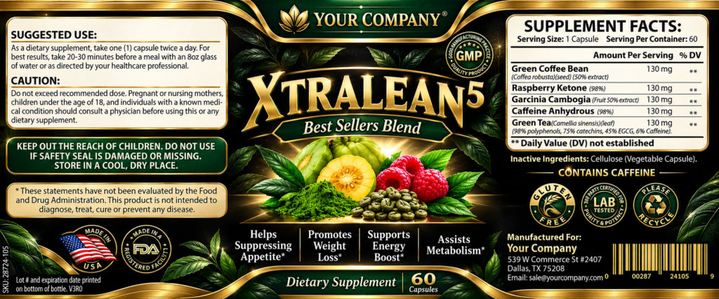 Best Sellers Blend Supplement Label – Luxury & Premium Design
