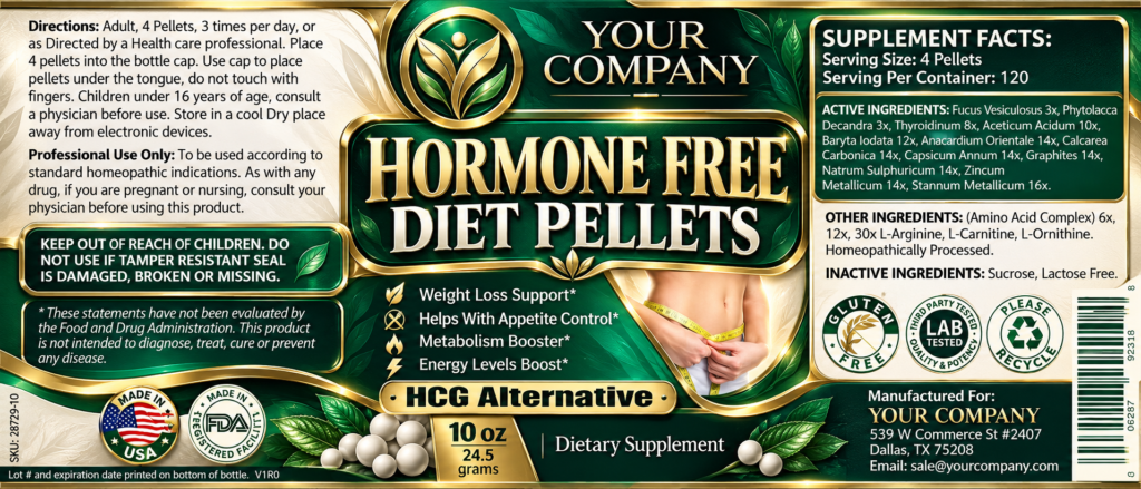 Diet Pellets Supplement Label – Luxury & Premium Design